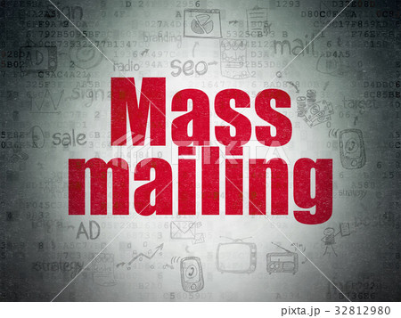 Advertising concept: Mass Mailing on Digital Data 32812980