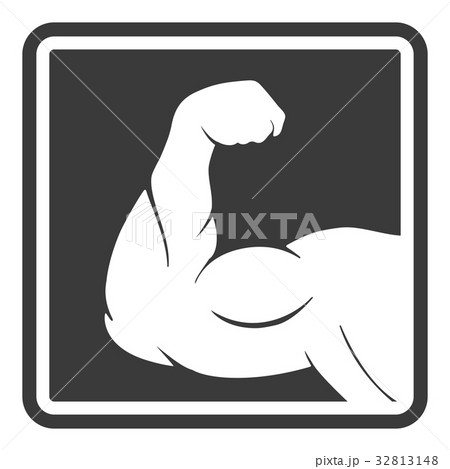 Power male muscle arm silhouette icon Power male muscle arm silhouette icon 32813148
