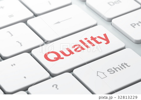 Marketing concept: Quality on computer keyboard Marketing concept: Quality on computer keyboard 32813229