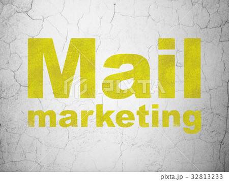 Advertising concept: Mail Marketing on wall Advertising concept: Mail Marketing on wall 32813233
