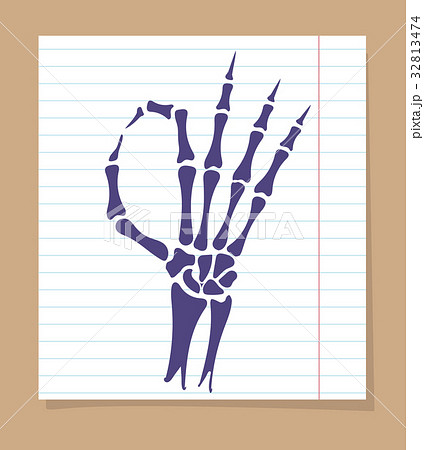 Skeleton hand OK sign Skeleton hand OK sign 32813474