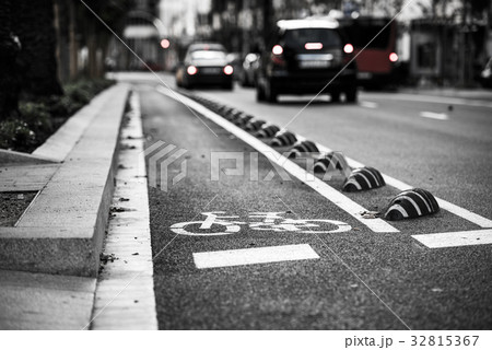 Bicycle road sign on the street Bicycle road sign on the street 32815367