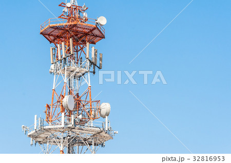 Telecommunication mast TV antennas wireless  32816953