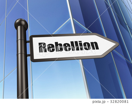 Political concept: sign Rebellion on Building 32820081