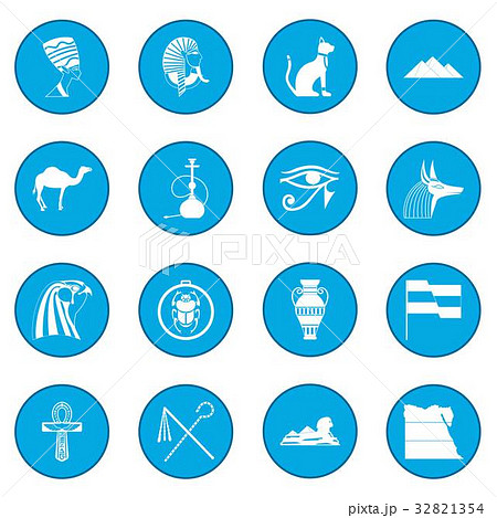 Egypt icon blue 32821354