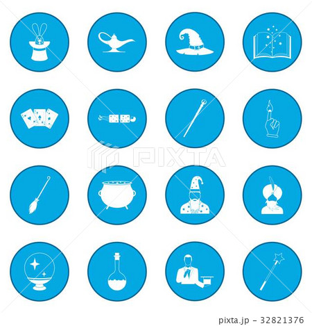 Magic icon blue Magic icon blue 32821376