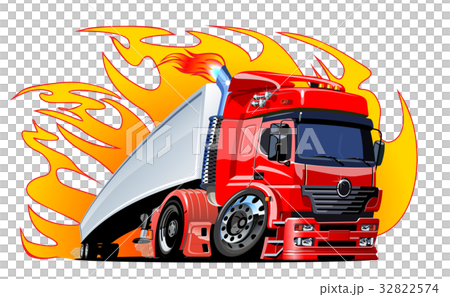 Cartoon semi truck 32822574