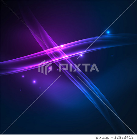 Energy lines, glowing waves in the dark, vector Energy lines, glowing waves in the dark, vector 32823415