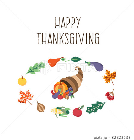 Vector thanksgiving symbols set isolated 32823533