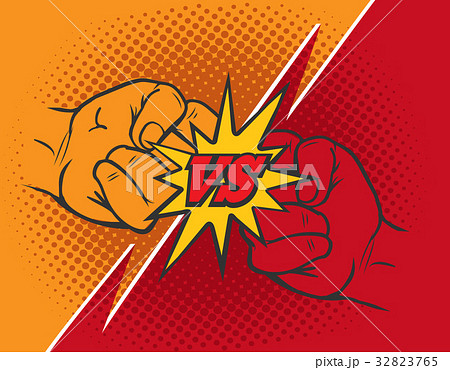 Versus rivalry fist background Versus rivalry fist background 32823765