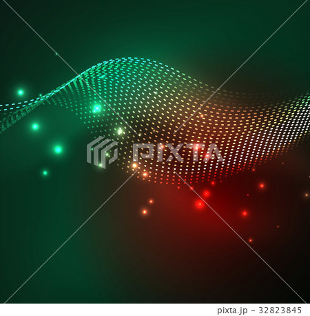 Vector wave particles background 32823845