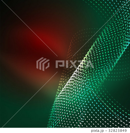 Vector wave particles background Vector wave particles background 32823849