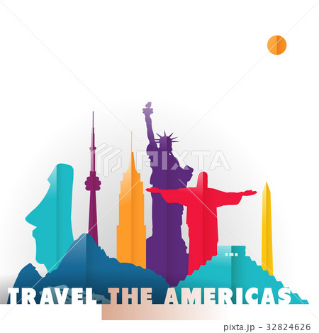 Travel the Americas paper cut world monuments Travel the Americas paper cut world monuments 32824626