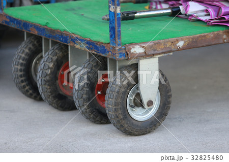 Supermarket cart used to transport equipment. Supermarket cart used to transport equipment. 32825480