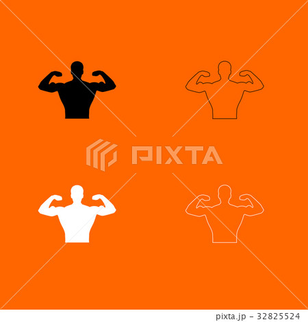 Bodybuilder icon . 32825524