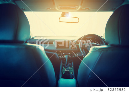 Closeup interior modern car console Closeup interior modern car console 32825982