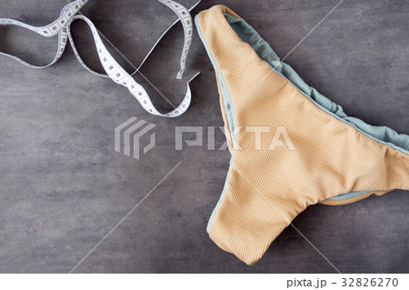 Woman fashion bikini body flatlay 32826270