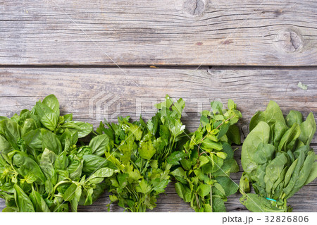 Herbs on wood 32826806