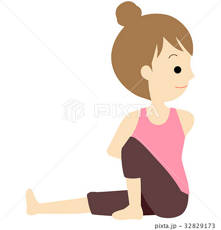 Yoga Poses Marich Asana C Illustration Stock Illustration