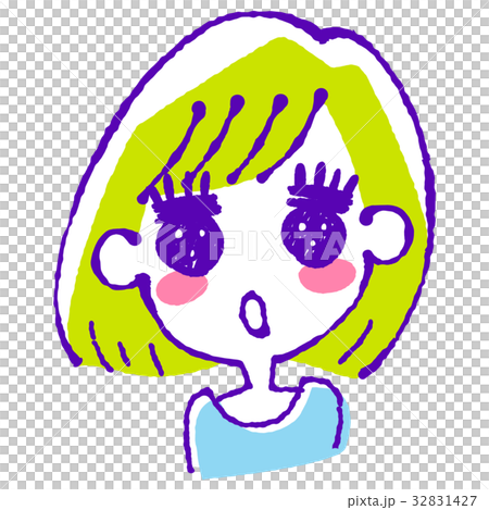 目を輝かせる女の子のイラスト 32831427