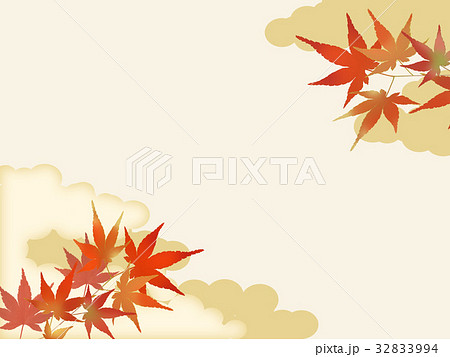 和風 紅葉 和の背景 和柄のイラスト素材