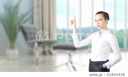 Young beautiful business woman and creative 32834438