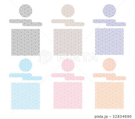 紗綾形の背景素材セット 32834690