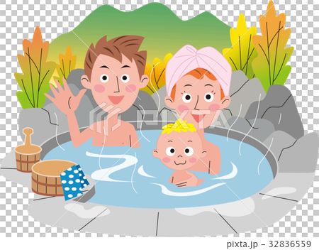 家族　温泉　紅葉　秋　夫婦　子供 32836559
