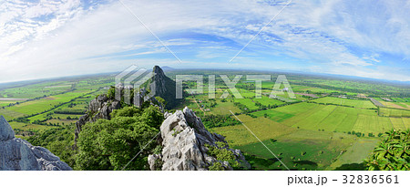 panoramic view of Khao Nor, Nakhon Sawan, Thailand 32836561