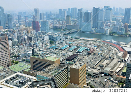 東京 築地と街並み 東京 築地と街並み 32837212