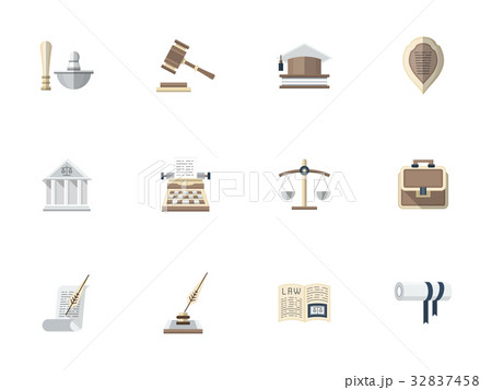 Advocacy flat color vector icons set 32837458