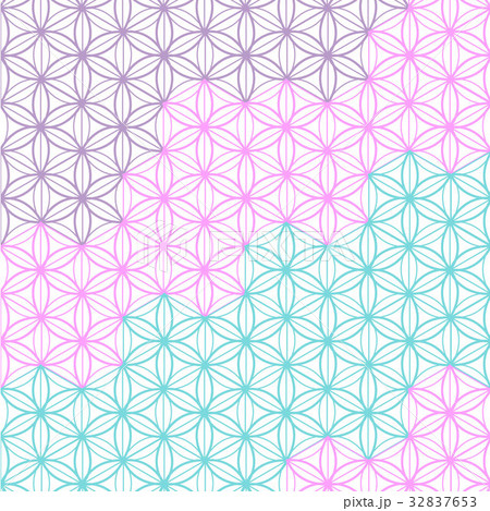 Japanese pattern background vector/ Unicorn color 32837653