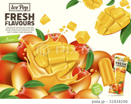 Fresh mango ice pop ads 32838206