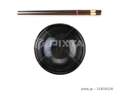 Traditional tableware of Asia, chopsticks and bowl 32838326