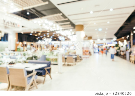 Abstract blur and bokeh defocused shopping mall interior of department store 32840520