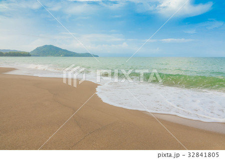 Beach and tropical sea . 32841805