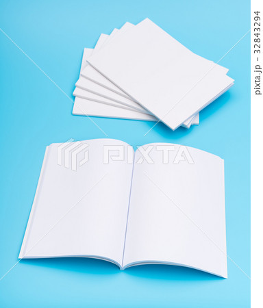 Blank catalog, magazines,book mock up on blue background. . Blank catalog, magazines,book mock up on blue background. . 32843294