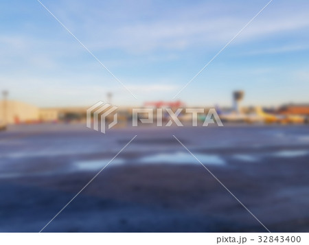 Abstract blur airplane at airport . Abstract blur airplane at airport . 32843400