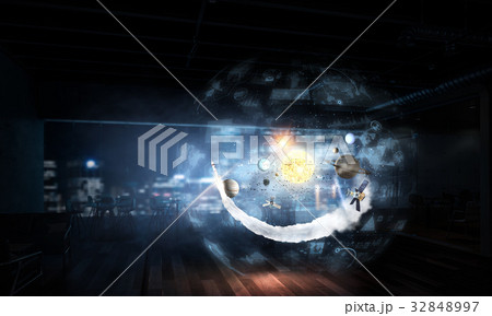 In the global. Mixed media 32848997