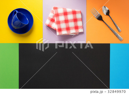 kitchenware at colorful background 32849970