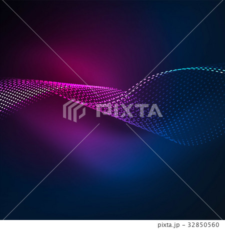 Vector wave particles background Vector wave particles background 32850560