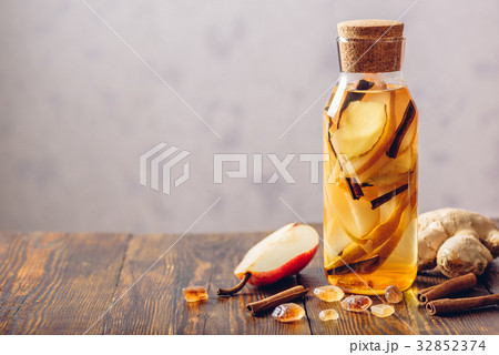 Beverage with Pear, Cinnamon, Ginger and Sugar. 32852374