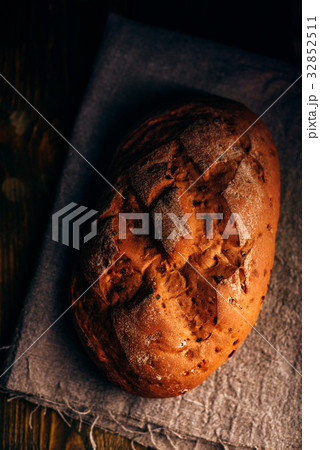 Loaf of Bread on Cloth. 32852511