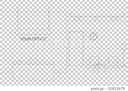 Office line interior with furniture. Office line interior with furniture. 32852679