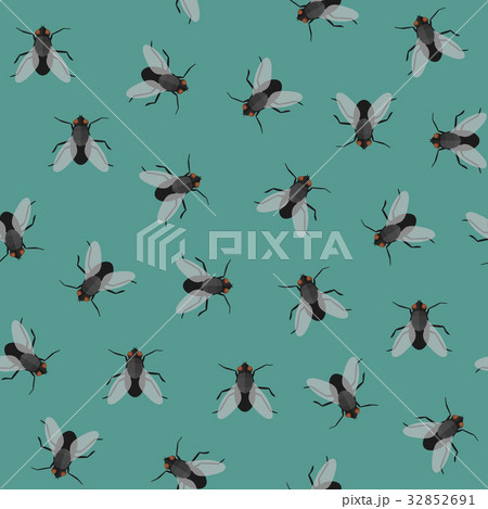 Seamless pattern with flies 32852691