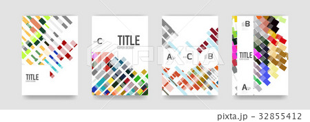 Set of brochure cover background, a4 template 32855412