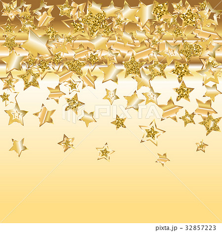 Gold Star Christmas Vector Patternのイラスト素材