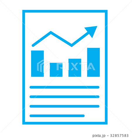 financial report or income statement icon 32857583