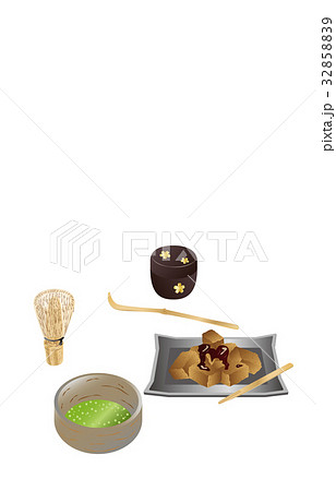 今日のスイーツ抹茶とわらび餅 今日のスイーツ抹茶とわらび餅 32858839