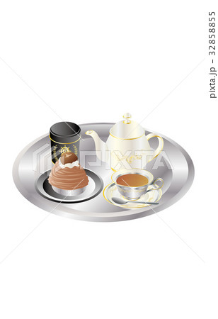 今日のスイーツ紅茶とモンブラン 今日のスイーツ紅茶とモンブラン 32858855